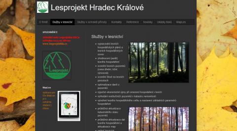 Web Lesprojekt Hradec Králové screenshot